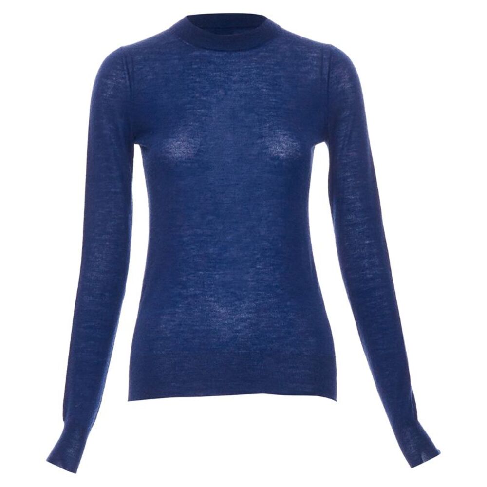 Joseph Blue Cashmere Crew Neck Long Sleeve Sweater
